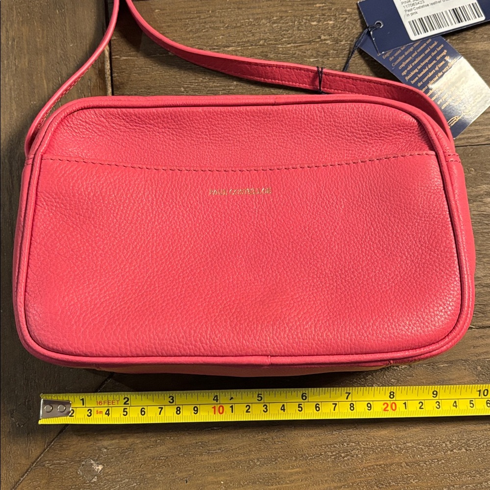 NWT Paul Costelloe Leather Crossbody Bag Pink